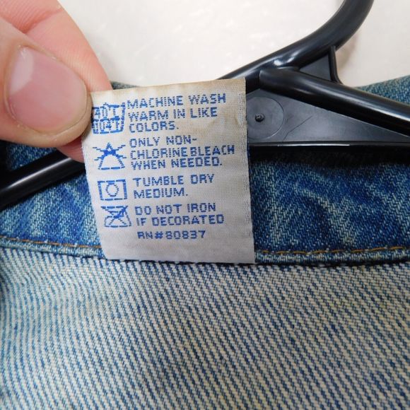 Tyca Denim Jacket Adult L Freightliner Embossed Made in USA Vintage Rare Trucker - Picture 5 of 16